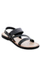 MONA RED FLAT SANDAL WITH ANKLE STRAP