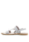 MONA RED FLAT SANDAL WITH ANKLE STRAP