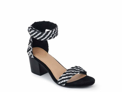 CARLA GOLD STACKED HEEL SANDAL