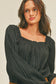 Square Neck Long Sleeve Bodysuit