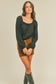 Square Neck Long Sleeve Bodysuit