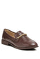 Vouse Low Block Loafers Adorned With Golden Chain