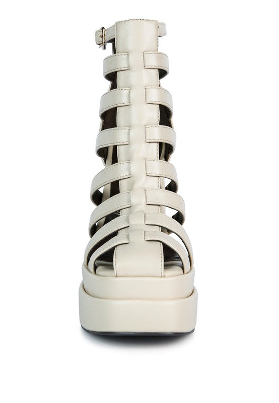 Rielle High Platfrom Cage Bootie Sandal