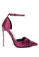 DINGLES Green Bow Embellished Satin Stiletto