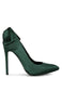HORNET Green Satin Stiletto Pump Sandals
