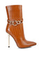 Nicole Croc Patterned High Heeled Ankle Boots