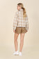 I'M COMING HOME PLAID JACKET WITH POCKETS