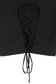 Mock neck lace up open back top