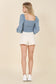MY BLUE HEAVEN LONG SLEEVE CROP TOP