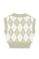 Knitted argyle sweater vest