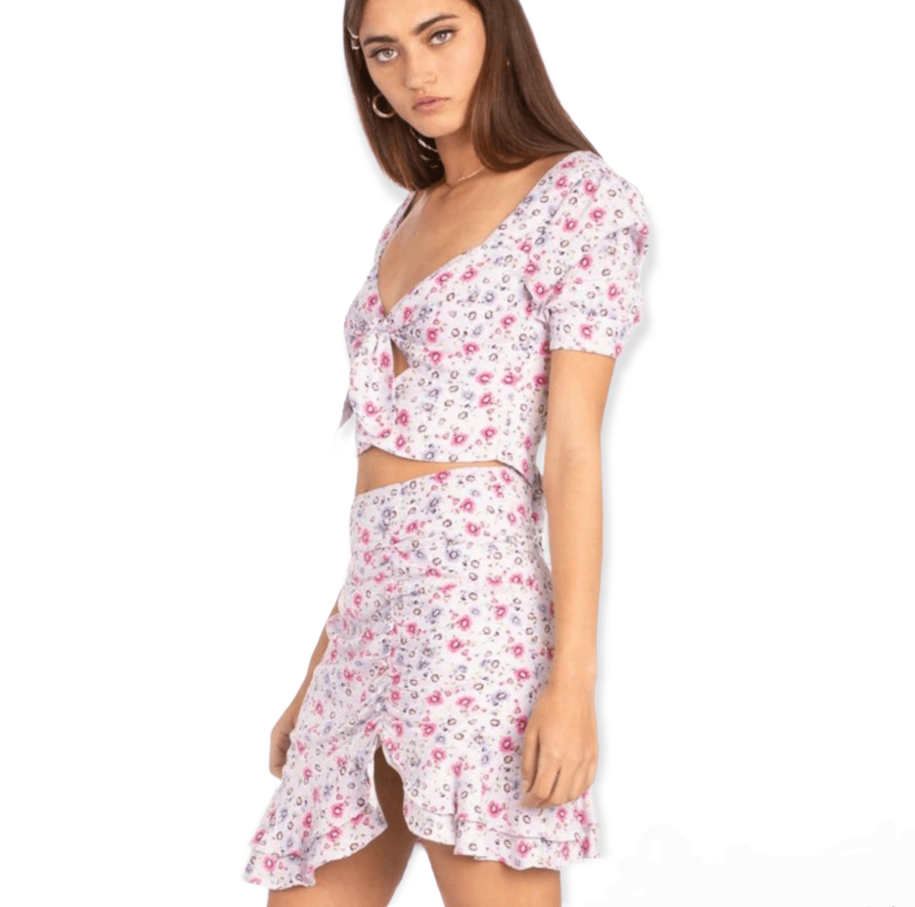 Armona mini skirt - guavaberry