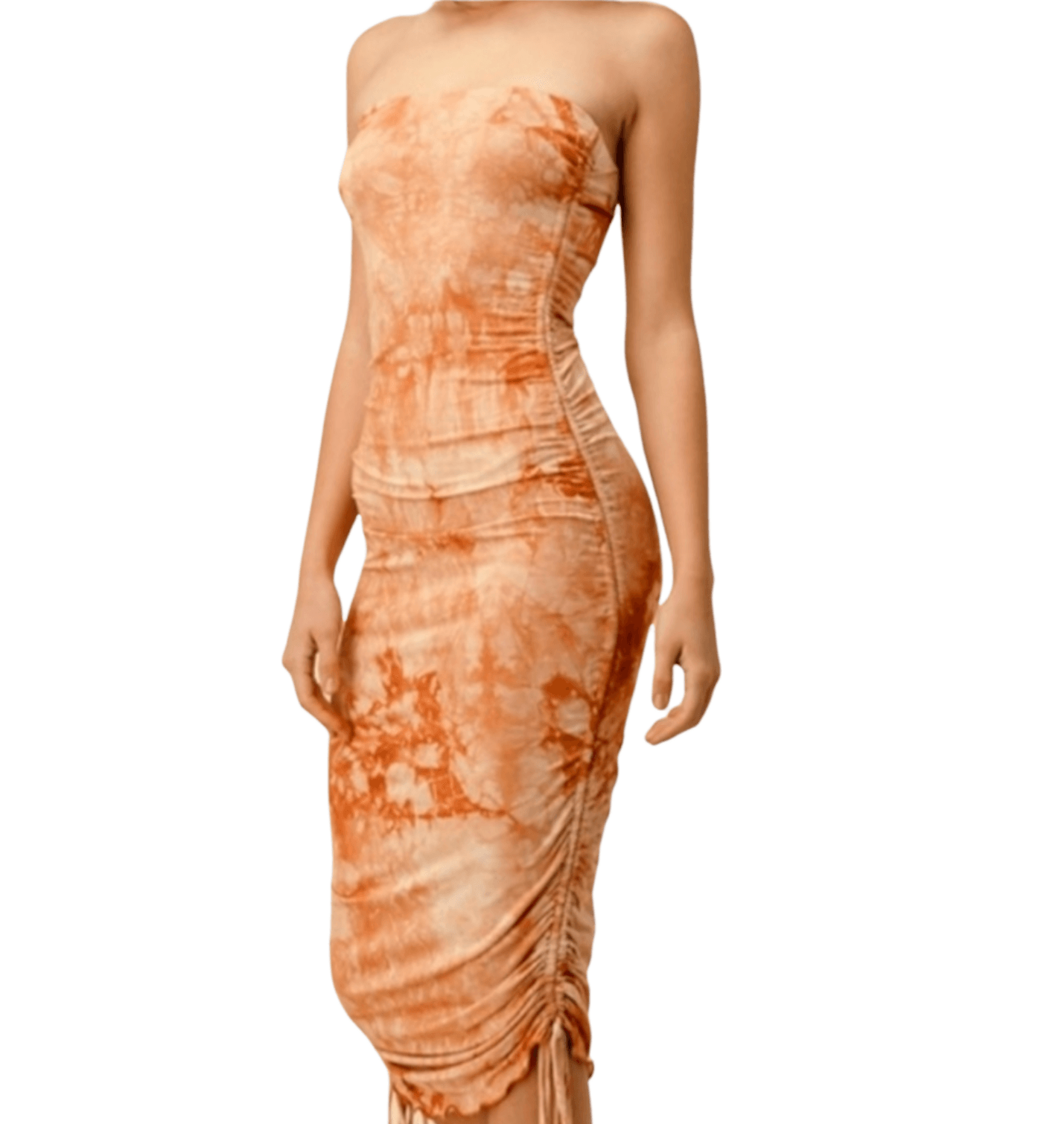 Tie dye midi dress - guavaberry