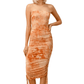 Tie dye midi dress - guavaberry