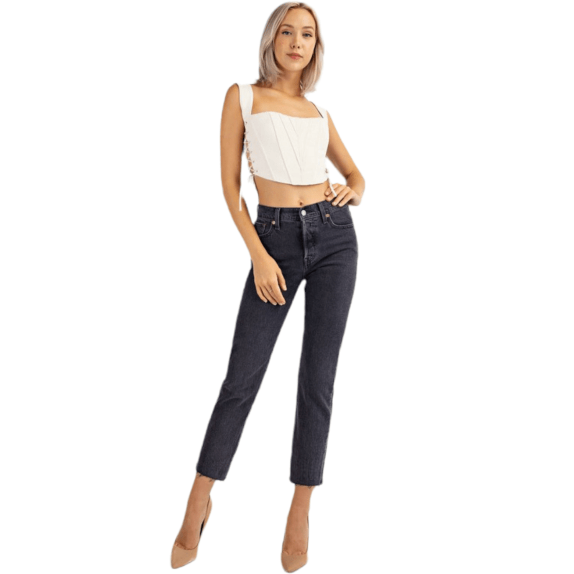 Florence crop top - guavaberry