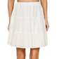 Azores eyelet mini skirt - guavaberry