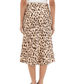 Malta silk leopard print midi skirt - guavaberry