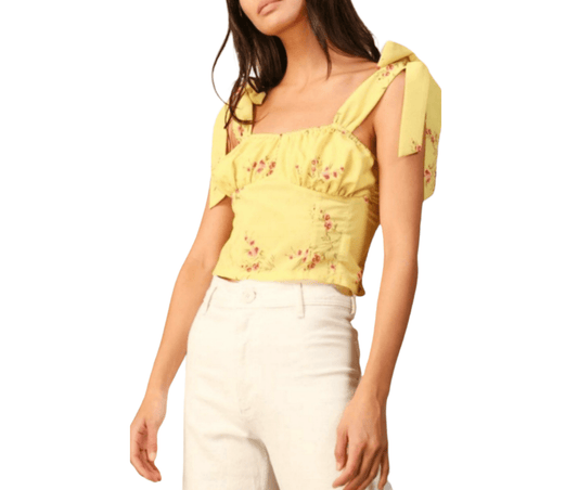 Sunflower crop top - guavaberry