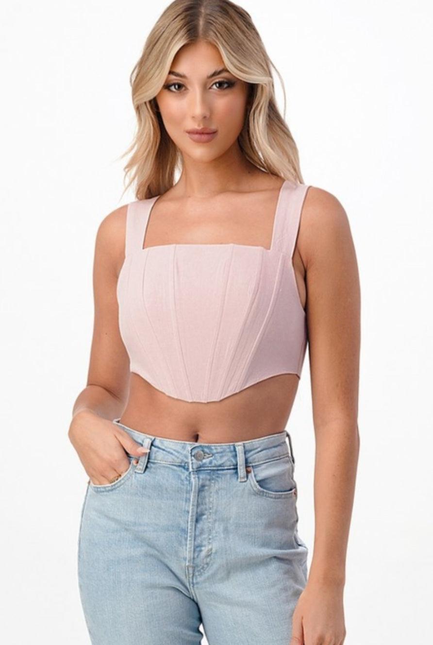 Capri crop top - guavaberry