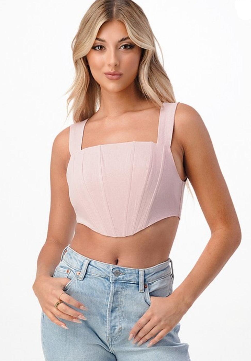 Capri crop top - guavaberry
