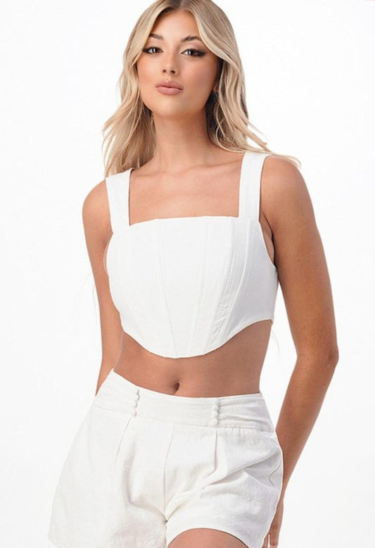 Capri crop top - guavaberry