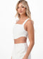 Capri crop top - guavaberry